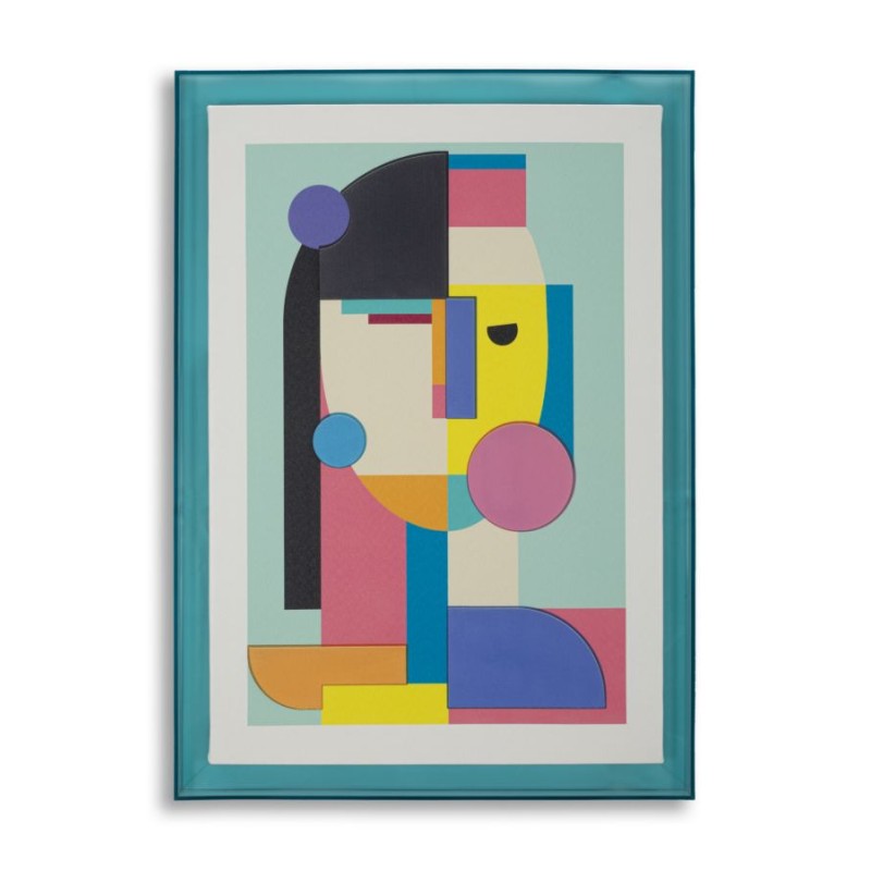 Lienzo impreso Pop Art H – Explosión de colores y energía (50 x 3,3 x 70 cm)