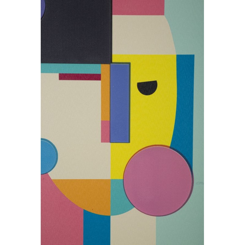 Lienzo impreso Pop Art H – Explosión de colores y energía (50 x 3,3 x 70 cm)