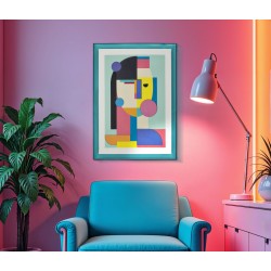 Lienzo impreso Pop Art H – Explosión de colores y energía (50 x 3,3 x 70 cm)