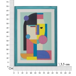 Lienzo impreso Pop Art H – Explosión de colores y energía (50 x 3,3 x 70 cm)