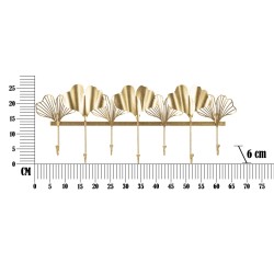 Gancho de pared de 7 hojas – Elegancia práctica y decorativa XXL (66,2 x 6 x 26,3 cm)