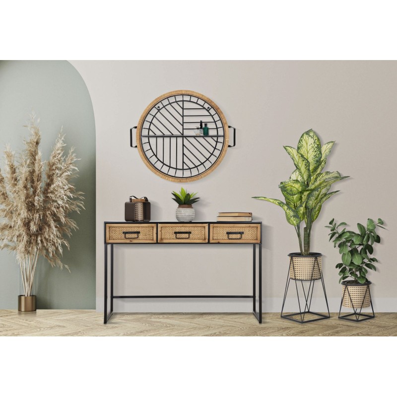 Estantería de pared CEBU – Estilo bohemio chic y organización moderna (72,5 x 18 x 65 cm)