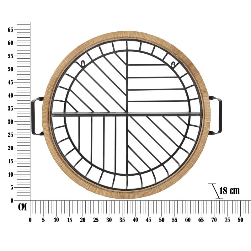 Estantería de pared CEBU – Estilo bohemio chic y organización moderna (72,5 x 18 x 65 cm)