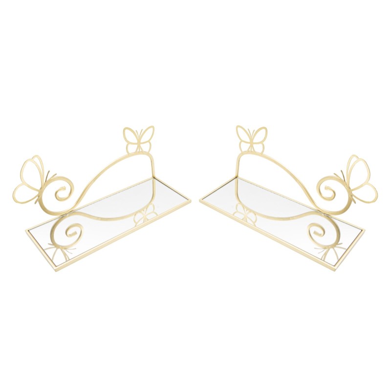 Conjunto de 2 camas abatibles con forma de mariposa: fantasía etérea y encanto decorativo (41,5 x 18 x 21 cm)