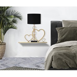 Conjunto de 2 chimeneas de pared con forma de corazón para mesillar – Diseño romántico y único (41,5 x 18 x 21 cm)