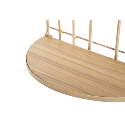 Estantería doble arquitectónica – Diseño original y práctico para tus paredes (34,5 x 18 x 45,5 cm)