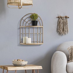 Estantería doble arquitectónica – Diseño original y práctico para tus paredes (34,5 x 18 x 45,5 cm)