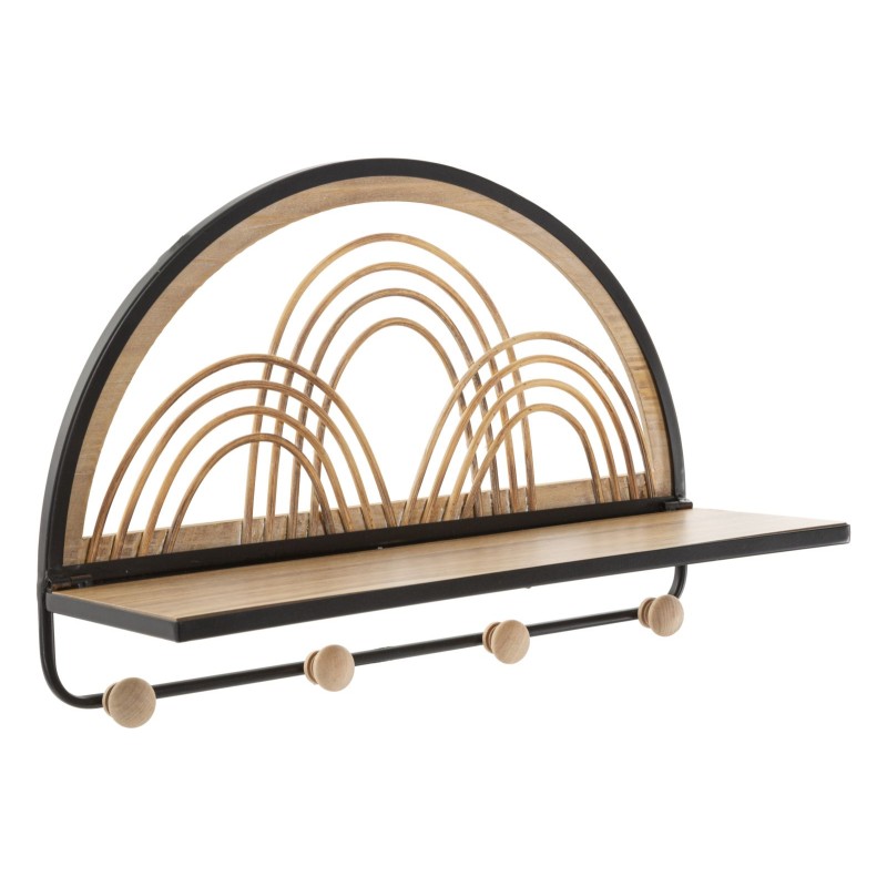 Estante OPORTO con colgadores – Versatilidad y elegancia mural (46 x 15,5 x 30 cm)