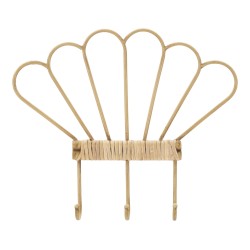 Perchero de pared Panamá con 3 ganchos – Organización práctica y diseño refinado (37,5 x 5 x 32,5 cm)