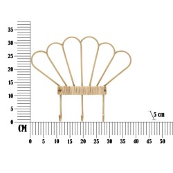 Perchero de pared Panamá con 3 ganchos – Organización práctica y diseño refinado (37,5 x 5 x 32,5 cm)