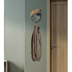 Gancho de pared PICASSY – Minimalismo y practicidad decorativa (16 x 6 x 33 cm)
