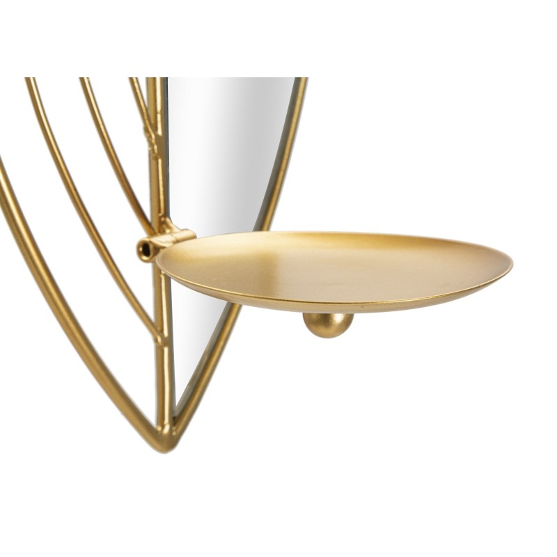 Juego de 2 candelabros con forma de hoja – Elegancia luminosa y romántica (18 x 13 x 41 cm / 15 x 13 x 35 cm)