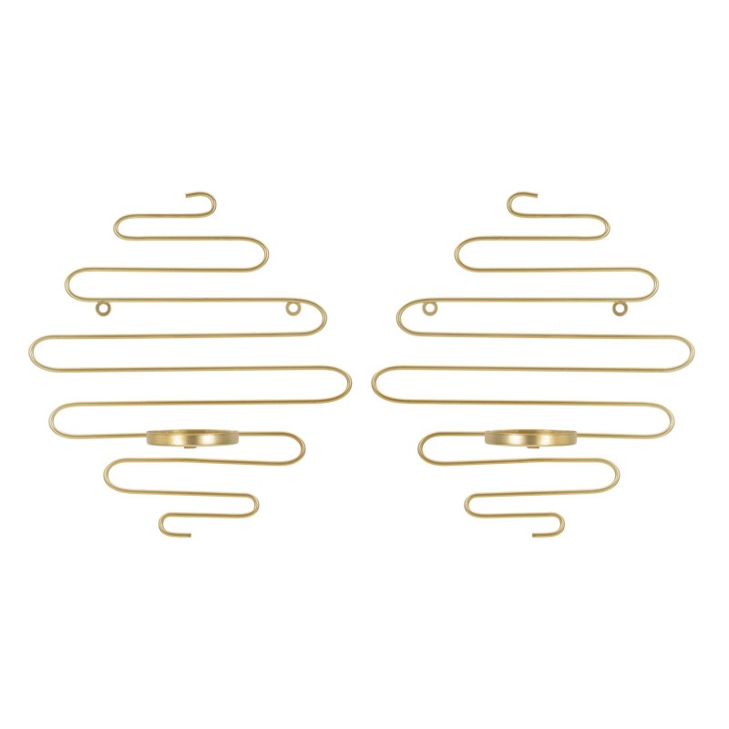 Juego de 2 candelabros de pared ALID – Funcionalidad y encanto decorativo (33 x 10 x 34 cm)