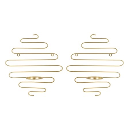 Juego de 2 candelabros de pared ALID – Funcionalidad y encanto decorativo (33 x 10 x 34 cm)