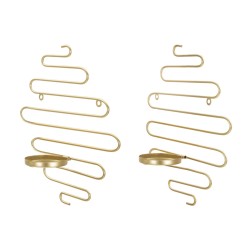 Juego de 2 candelabros de pared ALID – Funcionalidad y encanto decorativo (33 x 10 x 34 cm)