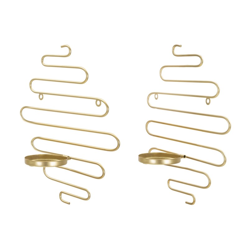 Juego de 2 candelabros de pared ALID – Funcionalidad y encanto decorativo (33 x 10 x 34 cm)