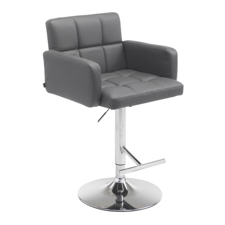 Taburete de bar Los Ángeles, en piel sintética gris C
