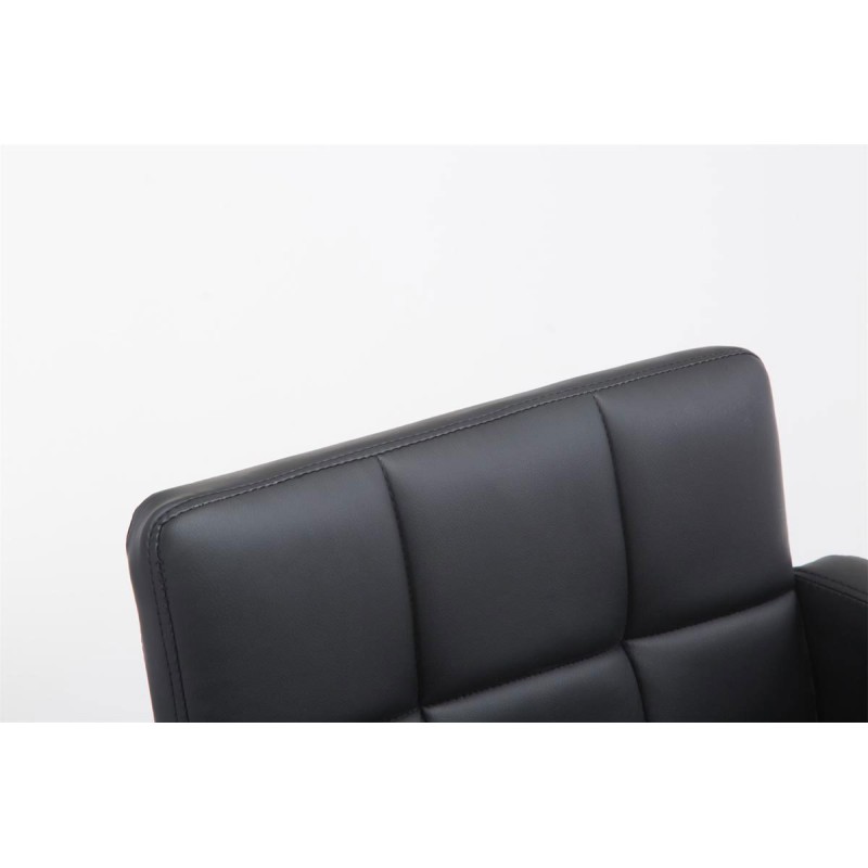 Taburete de bar Los Ángeles, en piel sintética negra C