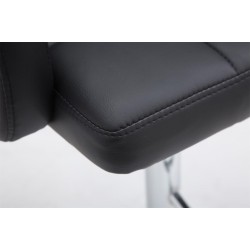 Taburete de bar Los Ángeles, en piel sintética negra C