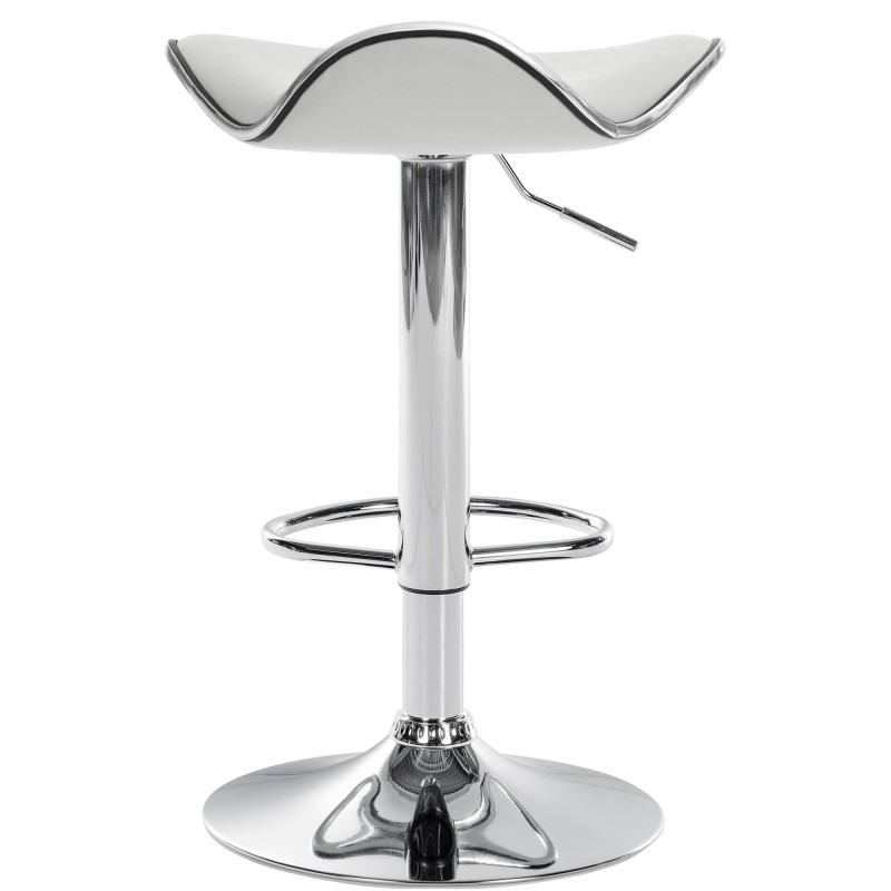 Taburete de bar Shanghai, piel sintética, blanco C