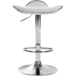 Taburete de bar Shanghai, piel sintética, blanco C