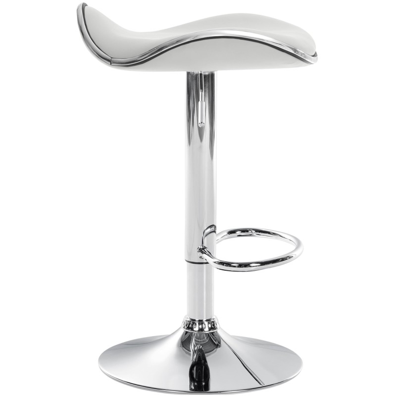 Taburete de bar Shanghai, piel sintética, blanco C