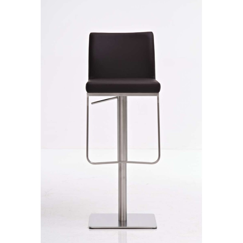 Taburete de bar Panamá E en piel sintética marrón