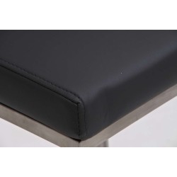 Taburete de bar Panamá E en piel sintética gris