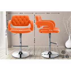 Taburete de bar naranja Dublin C