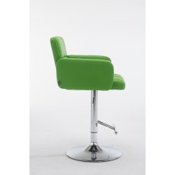 Taburete de bar Los Ángeles, en imitación de cuero verde C