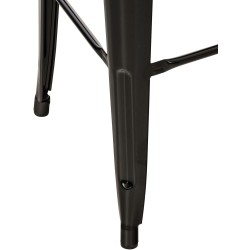 taburete de bar negro Mason