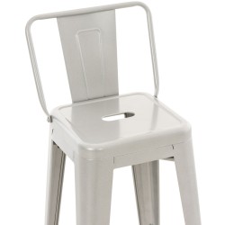 taburete de bar Mason plateado