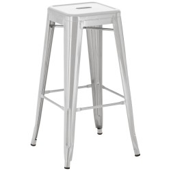 taburete de bar Joshua plateado