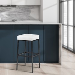 Taburete de bar blanco Montreal B80