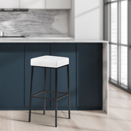 Taburete de bar blanco Montreal B85