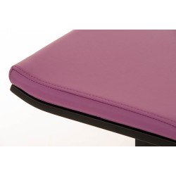 Taburete de bar Lameng en piel sintética B78 morado
