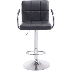 Taburete de bar Lucy V2 en cromo negro