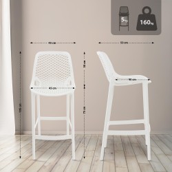 taburete de bar blanco Air