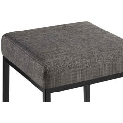 Taburete de bar Montreal B80 de tela gris
