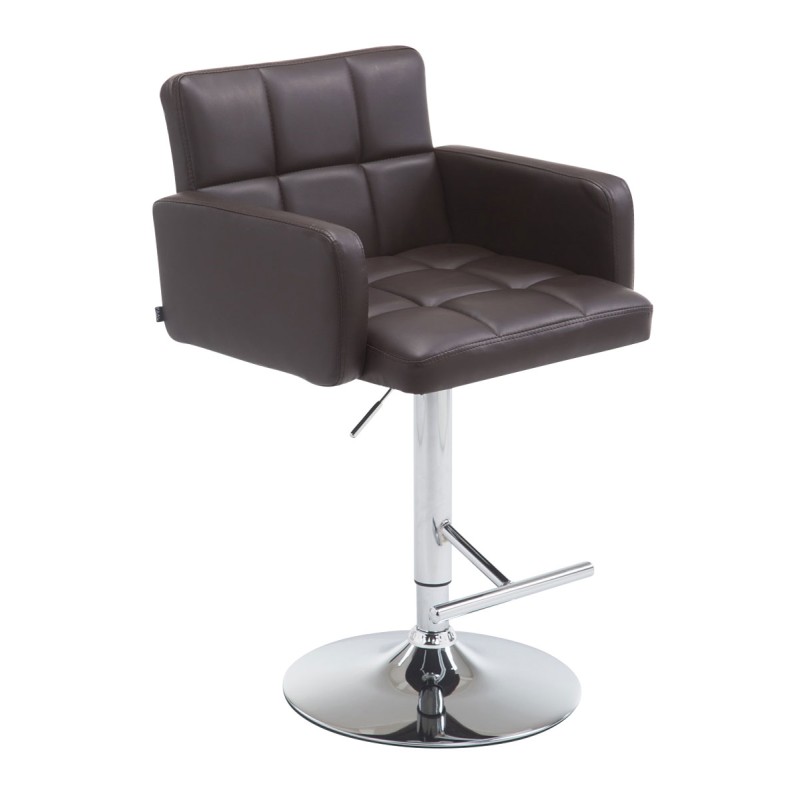 Taburete de bar Los Ángeles, en imitación de cuero marrón C