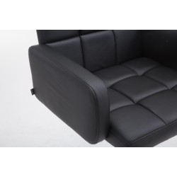 Taburete de bar Los Ángeles, en piel sintética negra C