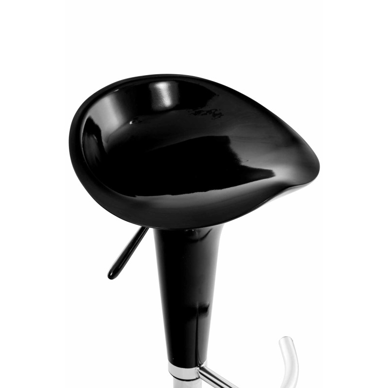 taburete de bar negro Saddle