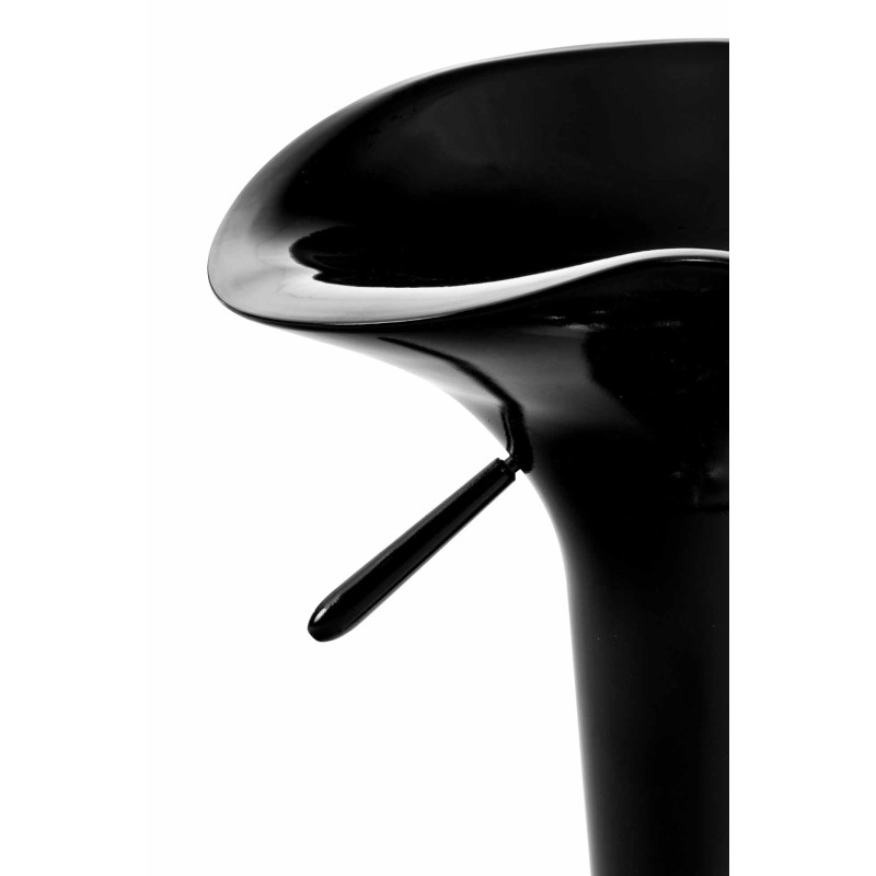 taburete de bar negro Saddle