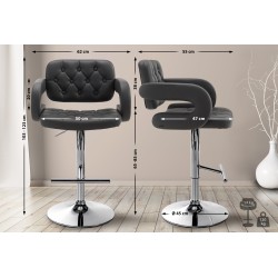 Taburete de bar gris Dublin C