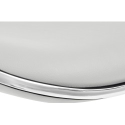 Taburete de bar Shanghai, piel sintética, blanco C