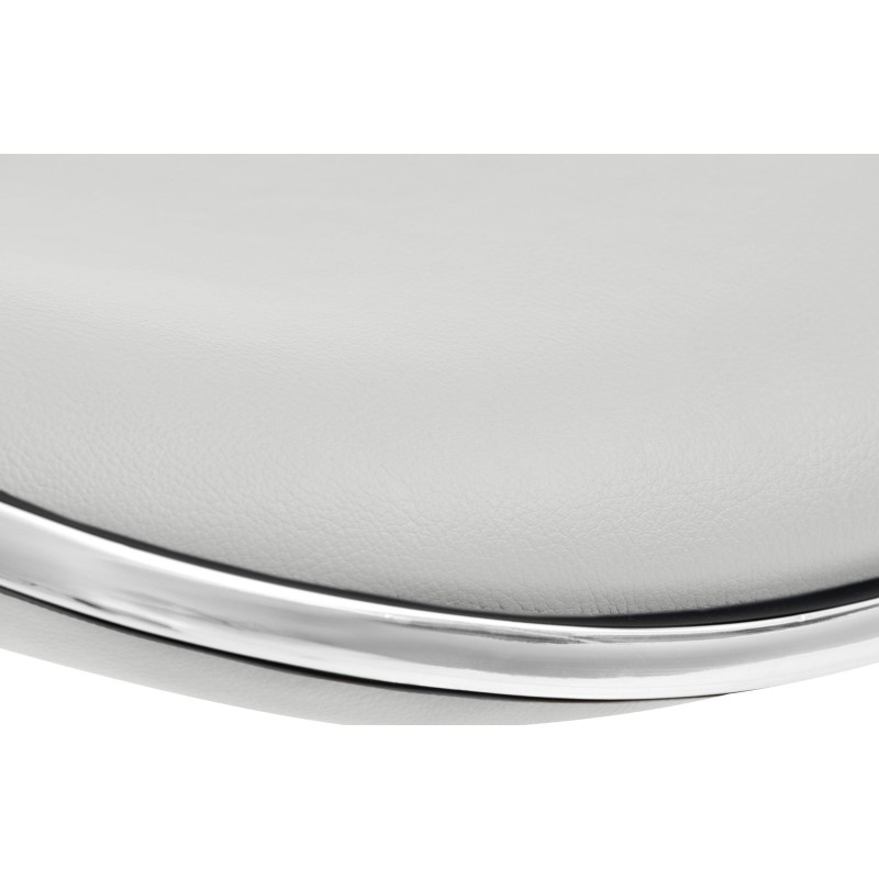 Taburete de bar Shanghai, piel sintética, blanco C