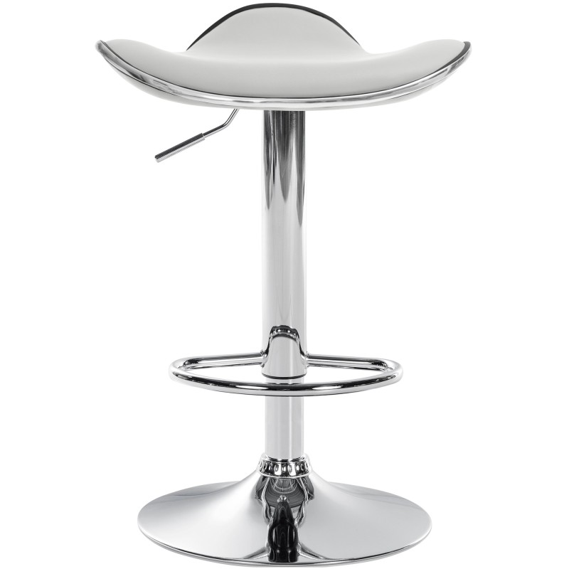 Taburete de bar Shanghai, piel sintética, blanco C