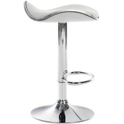 Taburete de bar Shanghai, piel sintética, blanco C