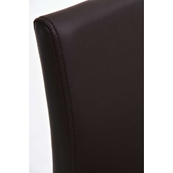 Taburete de bar Panamá E en piel sintética marrón