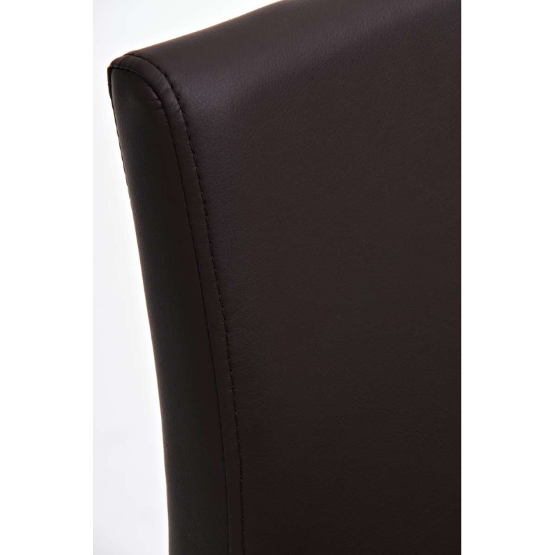 Taburete de bar Panamá E en piel sintética marrón